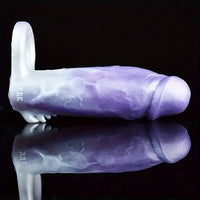 6.4in Colorful Soft Silicone Sleeve Hollow Skin Feeling Dildo Sheath