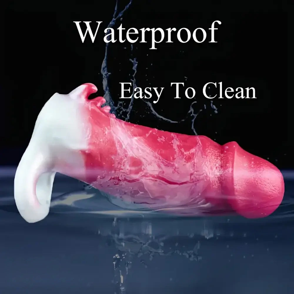 6.4in Colorful Soft Silicone Sleeve Hollow Skin Feeling Dildo Sheath