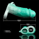 6.4in Colorful Soft Silicone Sleeve Hollow Skin Feeling Dildo Sheath