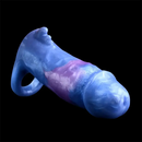 6.4in Colorful Soft Silicone Sleeve Hollow Skin Feeling Dildo Sheath