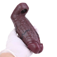 6.53in Male Wearable Masturbator Hollow Penis Sleeve Dildo Enhancement