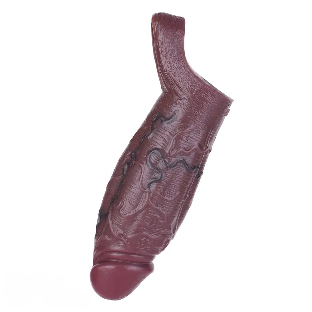 6.53in Male Wearable Masturbator Hollow Penis Sleeve Dildo Enhancement