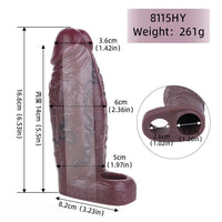 6.53in Male Wearable Masturbator Hollow Penis Sleeve Dildo Enhancement