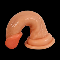 6.54in 7.39in 8.44in PVC Huge Glans Realistic Dildo For Anal Play