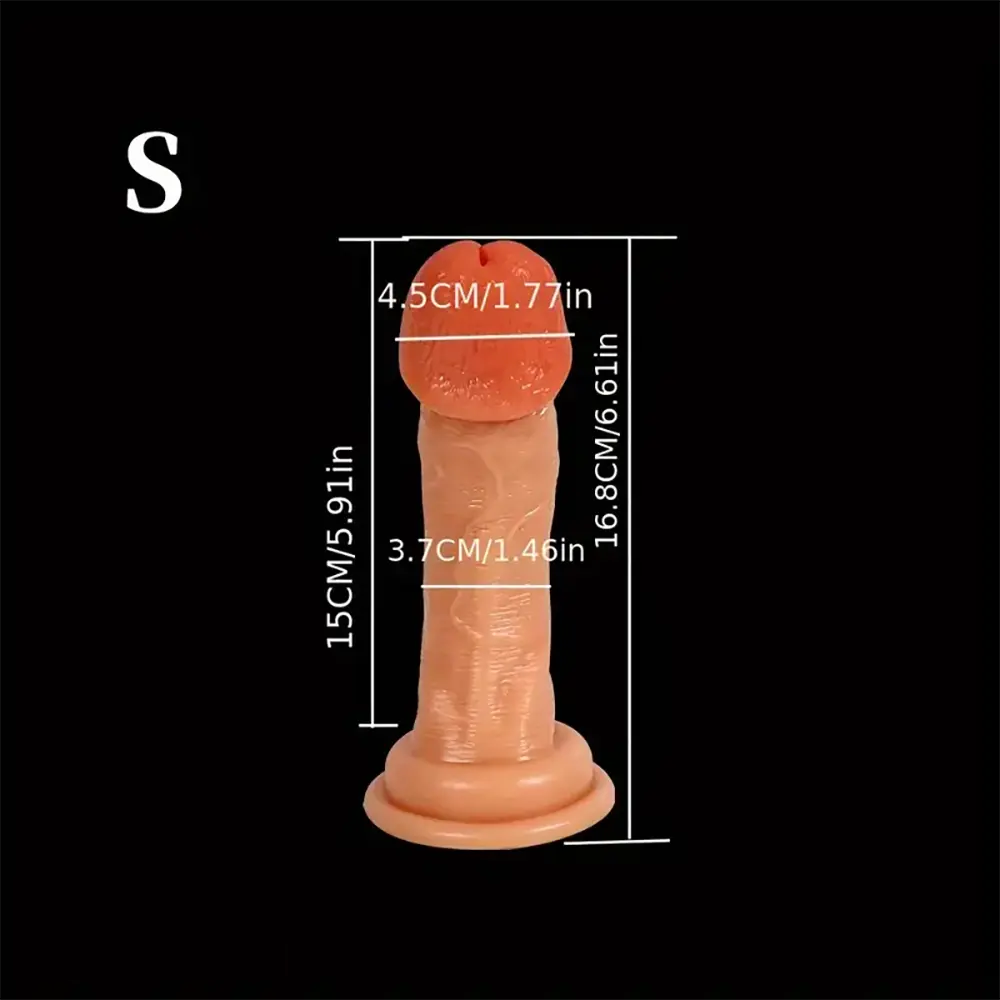 6.54in 7.39in 8.44in PVC Huge Glans Realistic Dildo For Anal Play