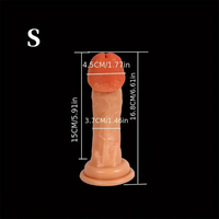 6.54in 7.39in 8.44in PVC Huge Glans Realistic Dildo For Anal Play