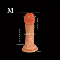 6.54in 7.39in 8.44in PVC Huge Glans Realistic Dildo For Anal Play