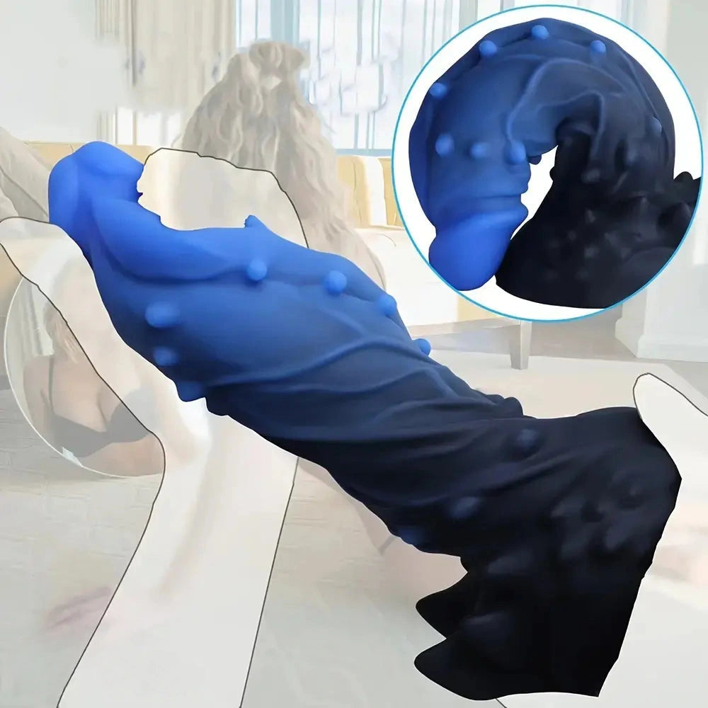 6.54in 7.68in 8.97in Soft Silicone Monster Spiked Dildo Thick Anal Plug Dildo