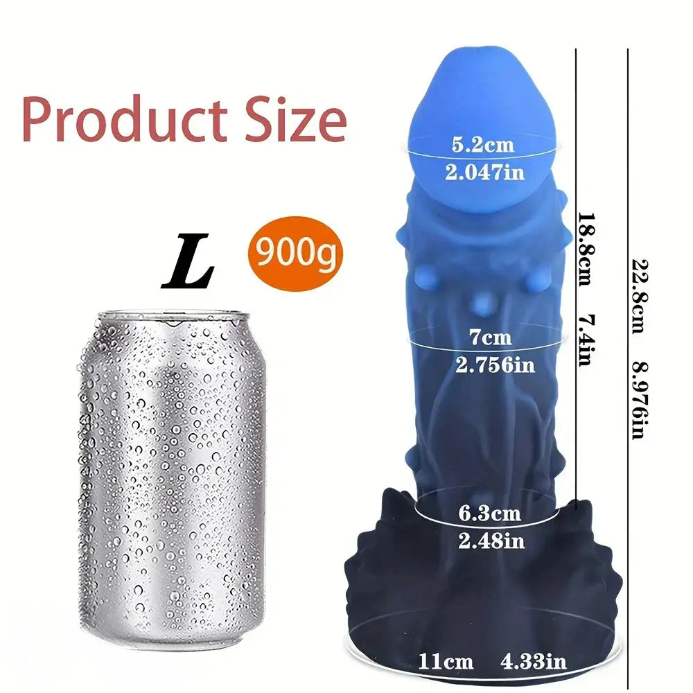 6.54in 7.68in 8.97in Soft Silicone Monster Spiked Dildo Thick Anal Plug Dildo