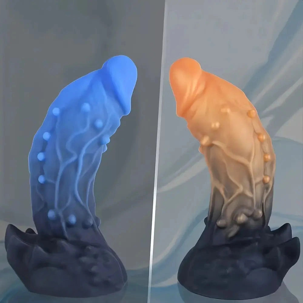 6.54in 7.68in 8.97in Soft Silicone Monster Spiked Dildo Thick Anal Plug Dildo