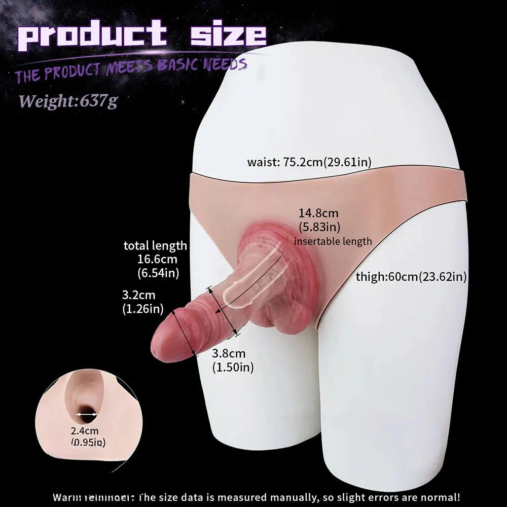 6.54in Hollow Sleeve Cock Strap on Dildo Dedicated Design Sex Toy