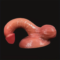 6.57in 7.35in Premium Realistic Silicone Soft Dildo With Lifelike Testicle