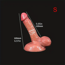 6.57in 7.35in Premium Realistic Silicone Soft Dildo With Lifelike Testicle