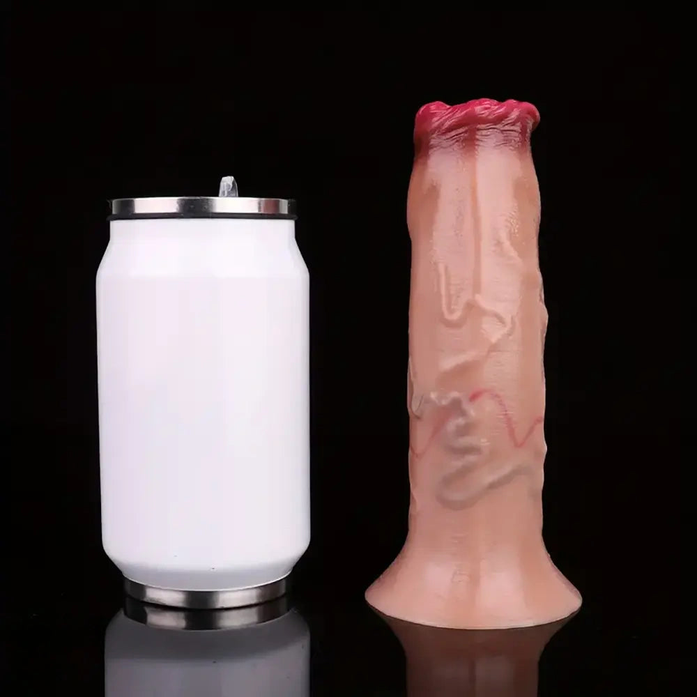 6.57in Silicone Ovipositor Expandable Dildo Realistic Foreskin Tunnel