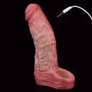 6.57in Vibrating Realistic Remote Silicone Hollow Dildo Sleeve Extender