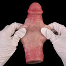 6.57in Vibrating Realistic Remote Silicone Hollow Dildo Sleeve Extender