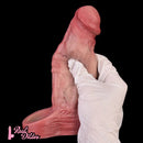 6.57in Vibrating Realistic Remote Silicone Hollow Dildo Sleeve Extender