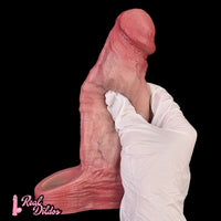 6.57in Vibrating Realistic Remote Silicone Hollow Dildo Sleeve Extender