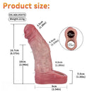 6.57in Vibrating Realistic Remote Silicone Hollow Dildo Sleeve Extender