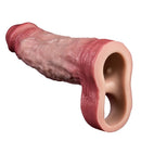 6.57in Vibrating Realistic Remote Silicone Hollow Dildo Sleeve Extender