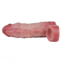 6.57in Vibrating Realistic Remote Silicone Hollow Dildo Sleeve Extender
