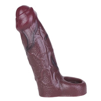 6.57in Wearable Uncut Cock Sleeve Hollow Penis Silicone Dildo Sleeve