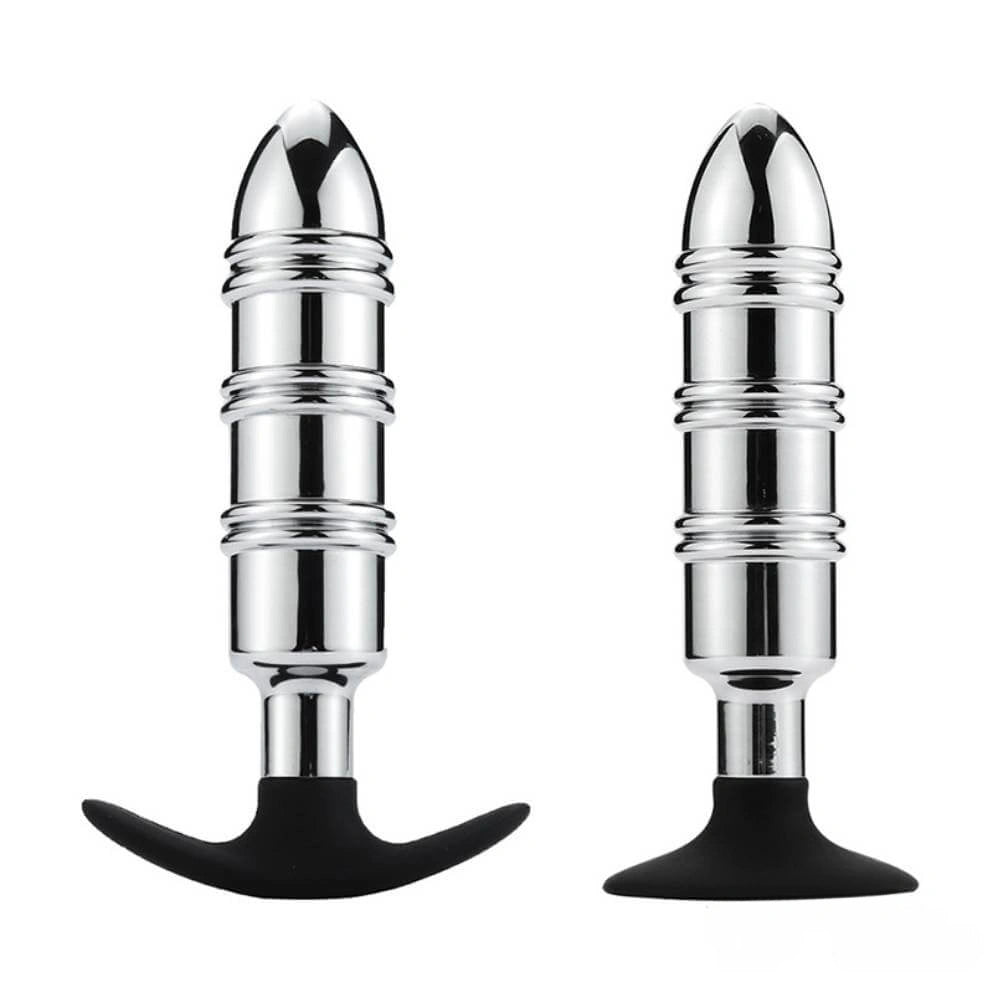 6.5in 6.3in Metal Dildo With Silicone Base For Anus Vagina Cold Sex