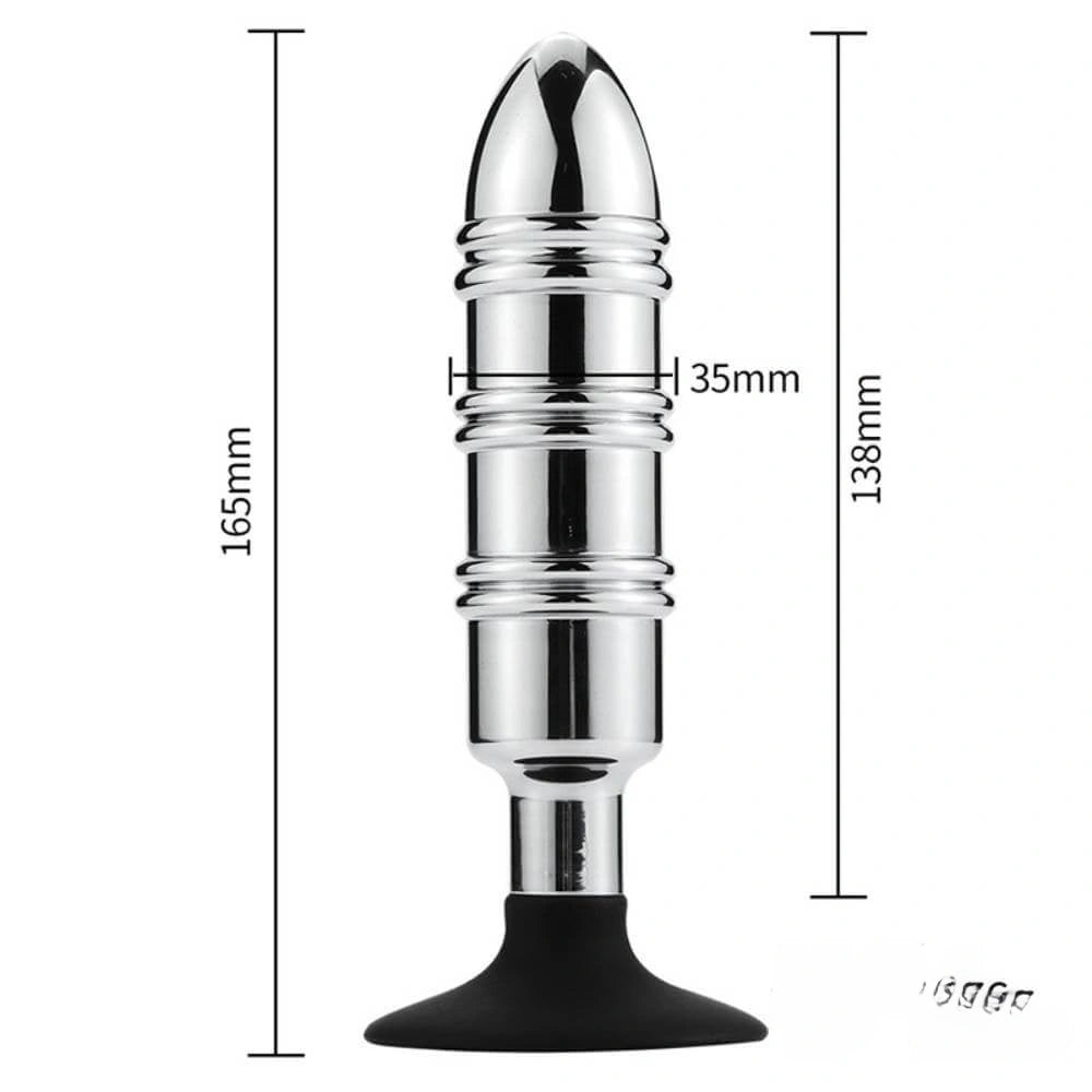 6.5in 6.3in Metal Dildo With Silicone Base For Anus Vagina Cold Sex