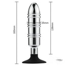 6.5in 6.3in Metal Dildo With Silicone Base For Anus Vagina Cold Sex
