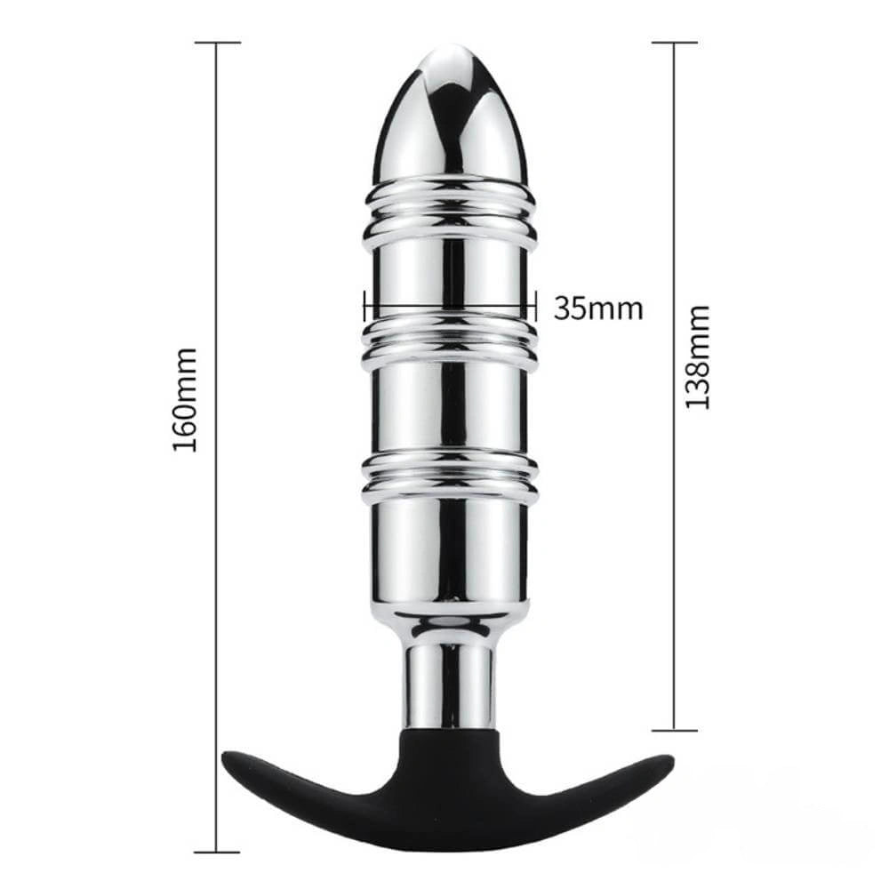 6.5in 6.3in Metal Dildo With Silicone Base For Anus Vagina Cold Sex