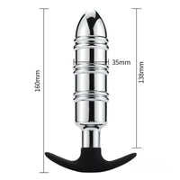 6.5in 6.3in Metal Dildo With Silicone Base For Anus Vagina Cold Sex