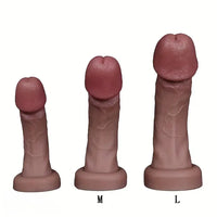 6.5in 7.09in 8.66in Sexy Big Head Silicone Soft Realistic Dildo