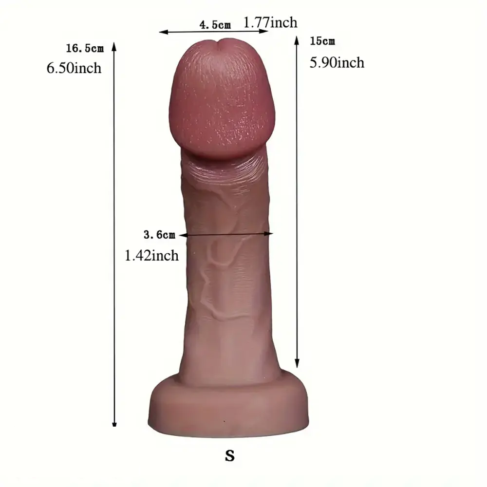 6.5in 7.09in 8.66in Sexy Big Head Silicone Soft Realistic Dildo