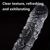 6.5in 7.28in Clear Soft Dildo For Women Men G-Spot Massager Sex Toy