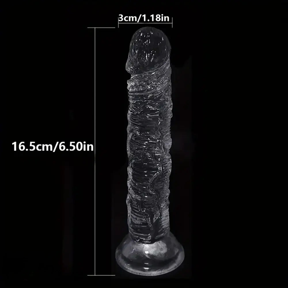 6.5in 7.28in Clear Soft Dildo For Women Men G-Spot Massager Sex Toy