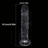 6.5in 7.28in Clear Soft Dildo For Women Men G-Spot Massager Sex Toy