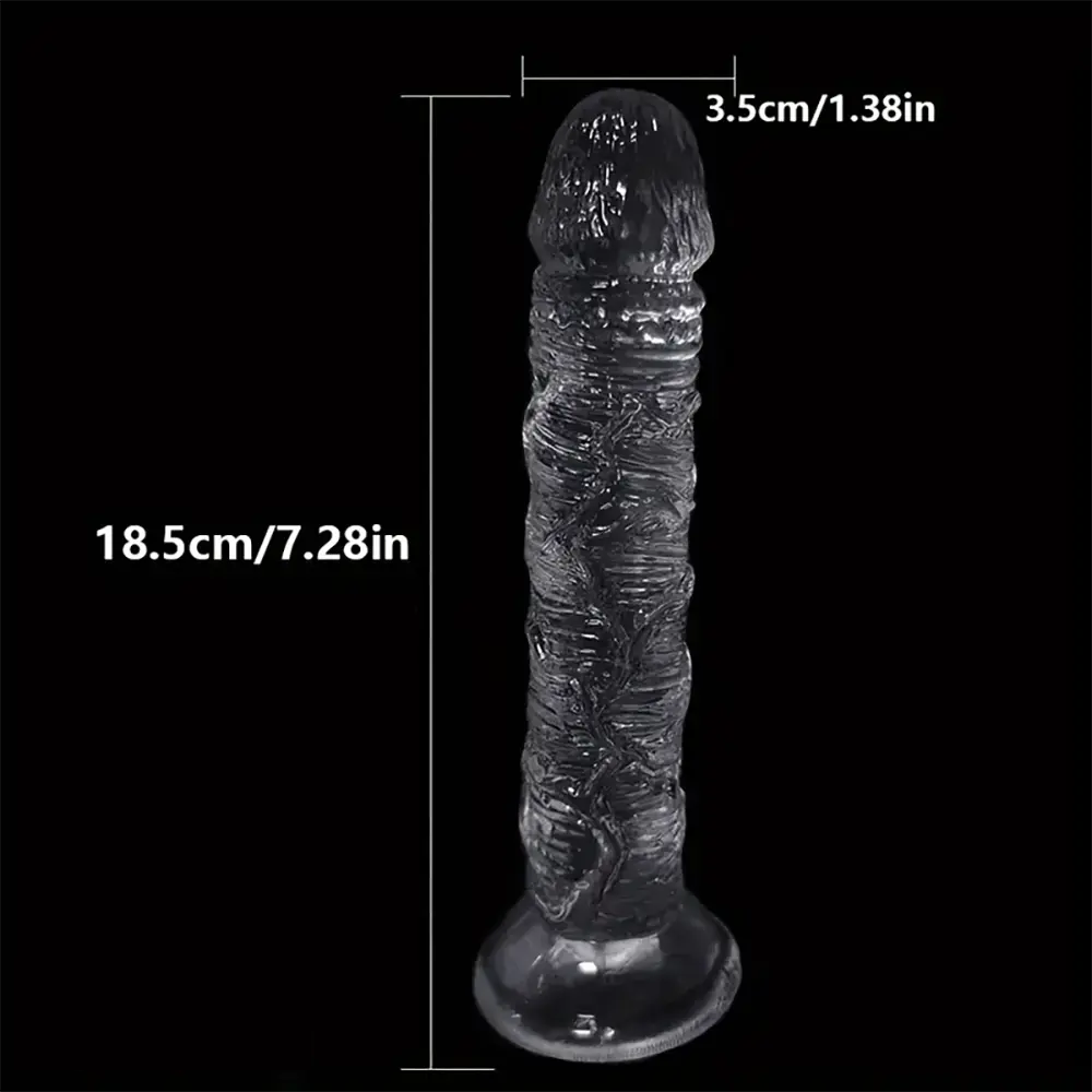 6.5in 7.28in Clear Soft Dildo For Women Men G-Spot Massager Sex Toy