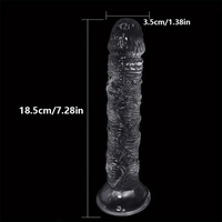 6.5in 7.28in Clear Soft Dildo For Women Men G-Spot Massager Sex Toy