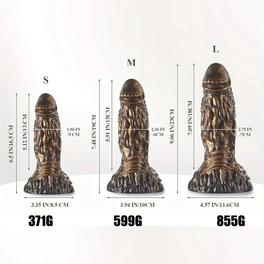 6.5in 7.48in 9.06in Monster Fantasy Thick Dual Density Dildo For Anal Sex