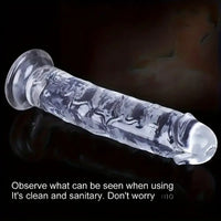 6.5in 7.68in 9.65in Clear Real Dildo For G-Spot Vaginal Sex Stimulation