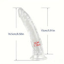 6.5in 7.68in 9.65in Clear Real Dildo For G-Spot Vaginal Sex Stimulation