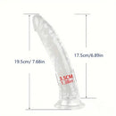 6.5in 7.68in 9.65in Clear Real Dildo For G-Spot Vaginal Sex Stimulation