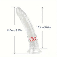 6.5in 7.68in 9.65in Clear Real Dildo For G-Spot Vaginal Sex Stimulation