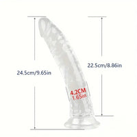 6.5in 7.68in 9.65in Clear Real Dildo For G-Spot Vaginal Sex Stimulation