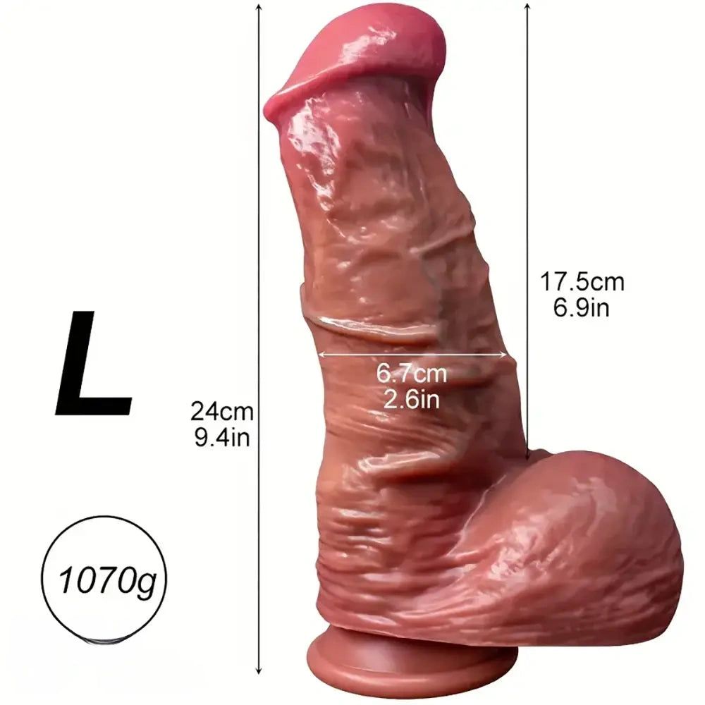 6.5in 7.9in 9.4in Realistic Thick Silicone Adult Pleasure Soft Dildo