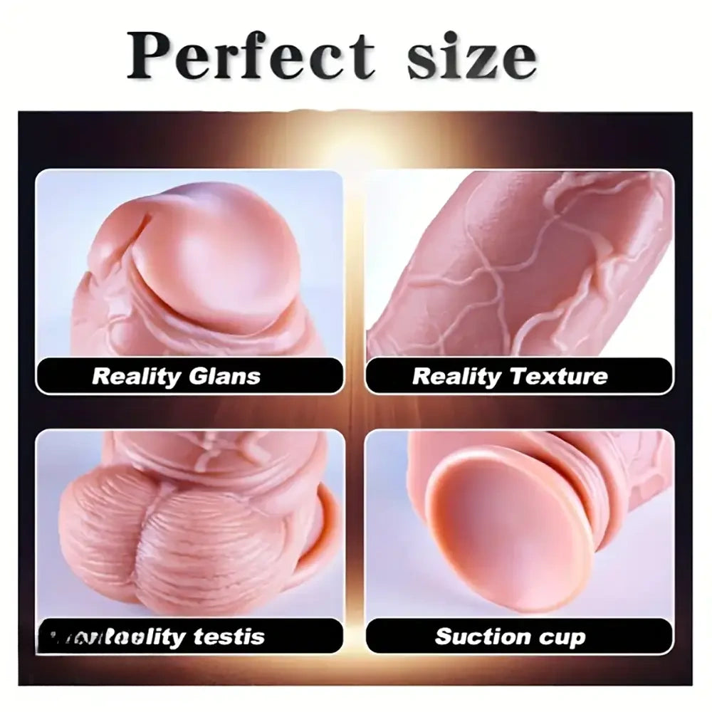 6.5in 8.3in Real Silicone Soft Thick Fat Men Love Big Dildo With Veins