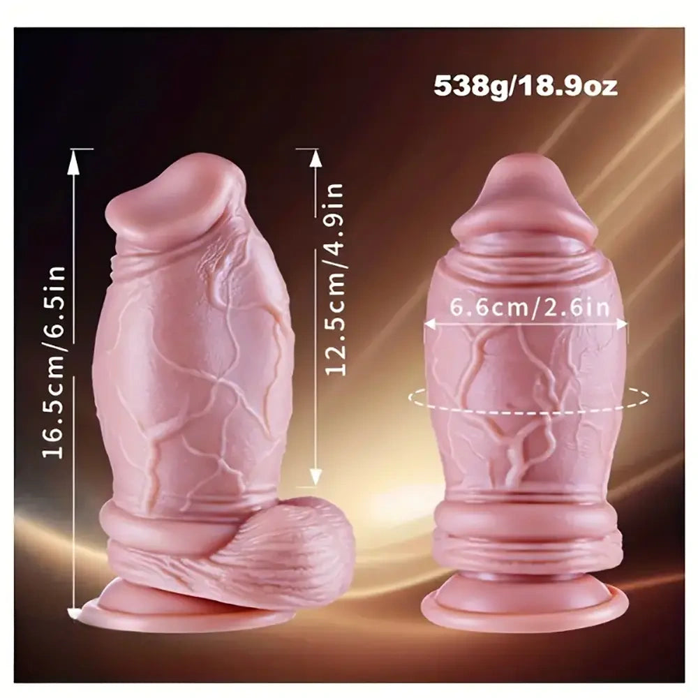 6.5in 8.3in Real Silicone Soft Thick Fat Men Love Big Dildo With Veins