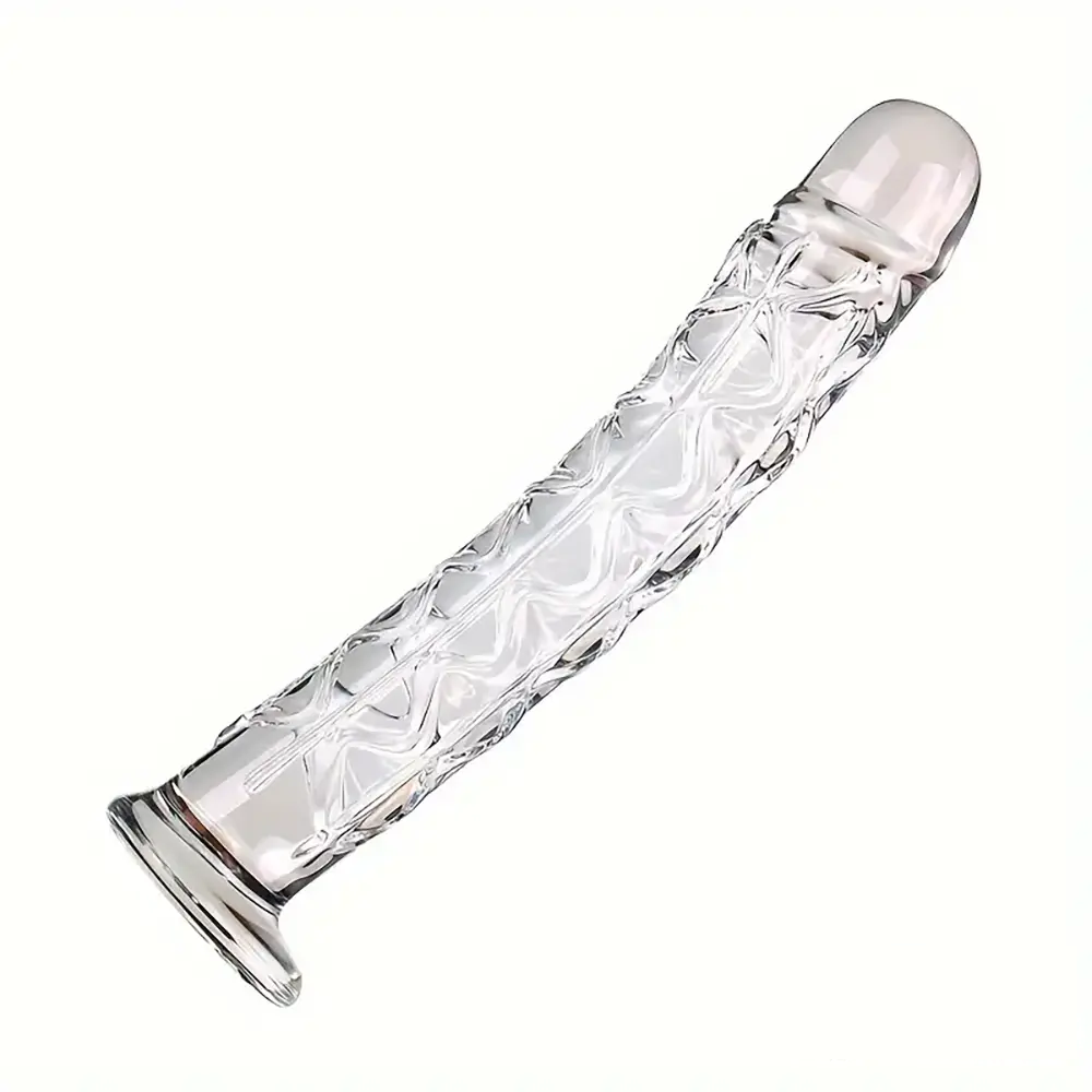 6.5in Clear Unisex Glass Crystal Dildo For Female Male Lesbian Gay