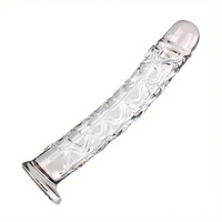 6.5in Clear Unisex Glass Crystal Dildo For Female Male Lesbian Gay