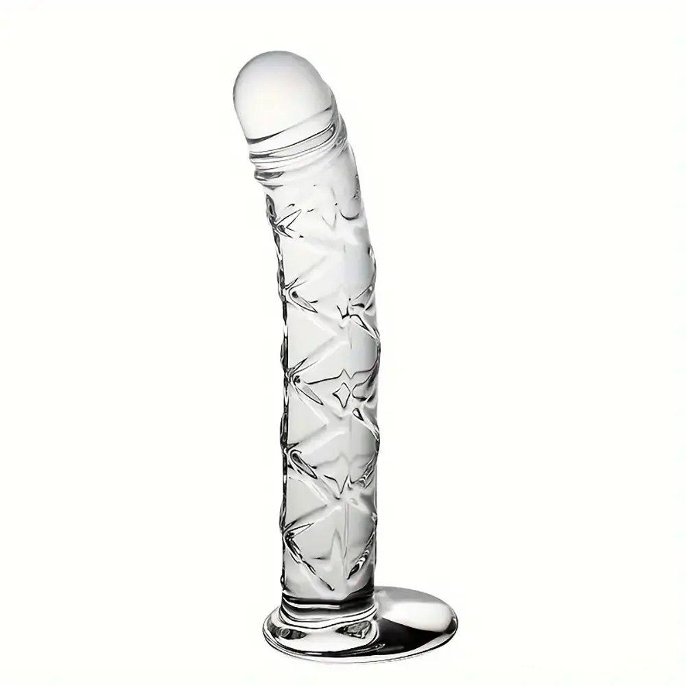 6.5in Clear Unisex Glass Crystal Dildo For Female Male Lesbian Gay